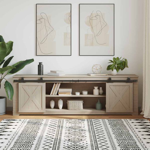 vidaXL Комплект плъзгащи се врати за шкафове 200 см въглеродна стомана