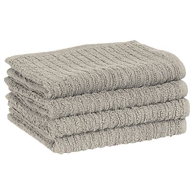 vidaXL Комплект кърпи от 15 части с кухненски ръкохватки сив памук