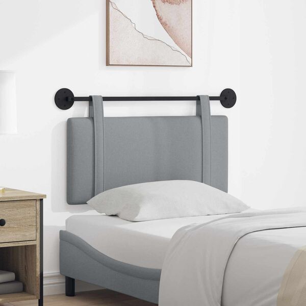 vidaXL Висяща табла Едноцветен Светлосиво 100 x 55 x 5 см текстил