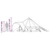 vidaXL Палатка тип ти пи с покрив Зелен и сив 600 x 600 x 347 см