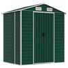 vidaXL Градинска барака зелена 191x130x198 см поцинкована стомана