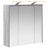 vidaXL Шкаф с огледало за баня Сив Сонома 63,5 x 16 x 62,5 см