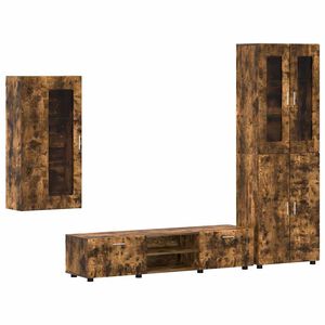 vidaXL Комплект ТВ шкаф с чекмедже FLORIN Димян дъб Инженерно дърво