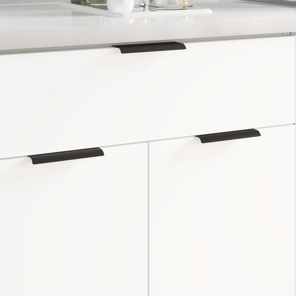 vidaXL Дръжка 12 pcs Черно 120 x 39.6 x 17 мм Алуминий