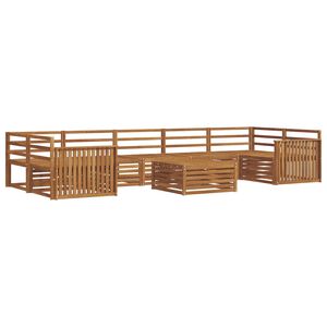 vidaXL Комплект дивани за открито 8 pcs Естествен