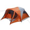 vidaXL Семейна палатка тунелна 6 местна сиво-оранжева водоустойчива