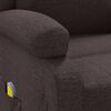 vidaXL Wingback масажен стол, тъмнокафяв, текстил