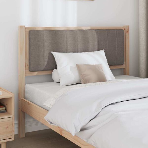 vidaXL Тапицирана табла с таблото Кафяво 100 cm Солидно борово дърво