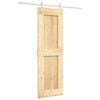 vidaXL Преплъзваща се врата 70 x 210 cm Естествено и бяло
