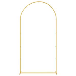 vidaXL Сватбена арка Златист 100 x 39 x 200 см Стомана