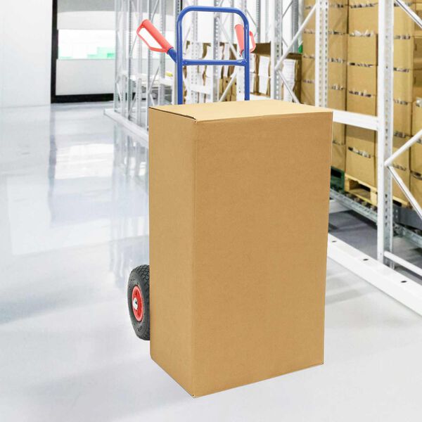 vidaXL Ръчна количка Син и Червен 49,5 x 53 x 114 см Стомана