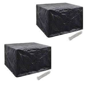 vidaXL Калъфи за полиратанова градинска мебел 2 бр 8 капси 113x113 см