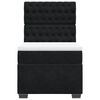 vidaXL Боксспринг легло с матрак, черно, 90x200 см, кадифе