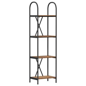 vidaXL Рафт за книги 4 нива 40 x 30 x 146 см Инженерна дървесина