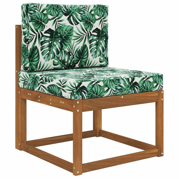 vidaXL Възглавница за диван на открито 2 pcs Мотив с листа Полиестер