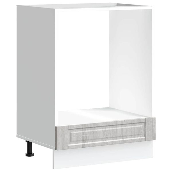 vidaXL Шкаф за фурна, Porto, сив сонома, инженерно дърво