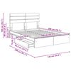 vidaXL Легло с място за съхранение Бяло 140 x 200 cm Инженерно дърво