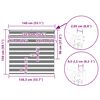 vidaXL Зеброва щора 140x150 см ширина на плата 135,9 см полиестер