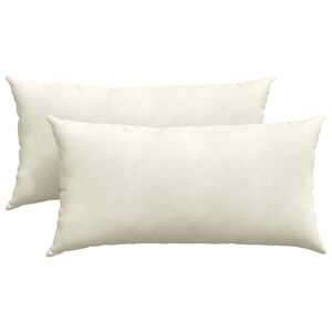 vidaXL Диван възглавници 2 pcs Крем 80 x 40 cm Кордюрова тъкан