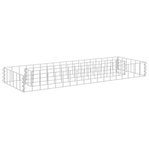 vidaXL Габион повдигната леха, поцинкована стомана, 90x30x10 cм