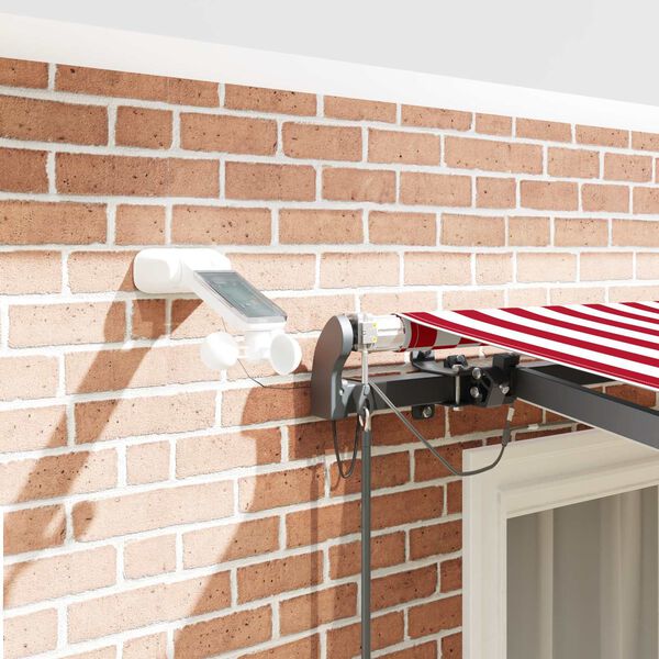 vidaXL Текстил за сенник с Червено и бяло 350 x 250 cm Полиестер