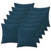 vidaXL Калъфка за възглавница 12 pcs HEERLEN Синьо 50 x 50 cm Кадифе