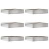 vidaXL Ограда за трева 6 pcs Сребрист 60 x 60 x 13 см