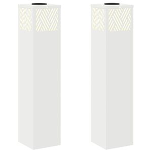 vidaXL Соларна LED светлина за пътека 2 бр. Топло бяло 18 x 18 x 80 см