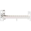 vidaXL Рамка за легло без матрак, бял, 90x190 см, борово дърво масив