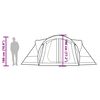 vidaXL Семейна палатка типи 8-местна сиво-оранжева водоустойчива