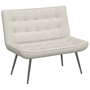 vidaXL Пейка, кремава, 110x74x84 см, кадифе