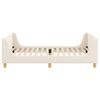 vidaXL Легло за деца с табла с таблото Крем 80 x 200 cm Вълнена тъкан