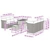 vidaXL Градински Софа Комплект 9 pcs Сив полиратан