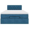 vidaXL Османска легло с матрак, тъмносиньо, 120x200 см, кадифе