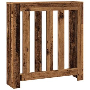 vidaXL Капак за радиатор, старо дърво, 78x20x82 см, инженерно дърво