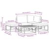 vidaXL Градински Софа Комплект с възглавница 5 pcs Черно Алуминий