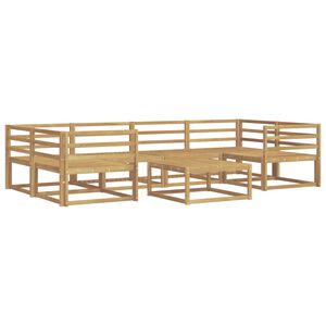 vidaXL Комплект дивани за открито 7 pcs Бяло