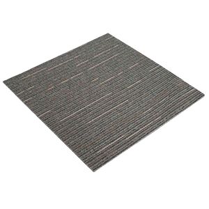 vidaXL Килимна плочка Лентист тъмен кафяв 50 x 50 cm 36 бр. ПП и Битум