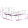vidaXL Рамка за легло с табла, 120х200 см, масивно дърво