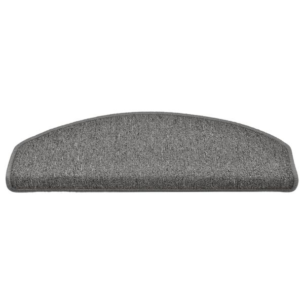 vidaXL Изтривалки за стълби, 15 бр., 65x24x4 см, тъмносиви, полукръгли, големи