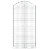 vidaXL Дъговидна габионна кошница 100x50x180/200 см поцинковано желязо