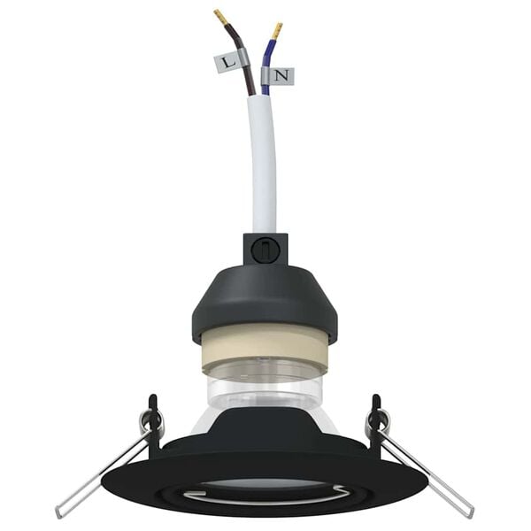 vidaXL Прожектор 24 pcs Черно 9 x 9 x 2.5 см Метал