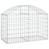 vidaXL Дъговидна габионна кошница 100x50x60/80 см поцинковано желязо