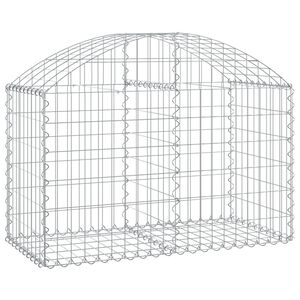 vidaXL Дъговидна габионна кошница 100x50x60/80 см поцинковано желязо