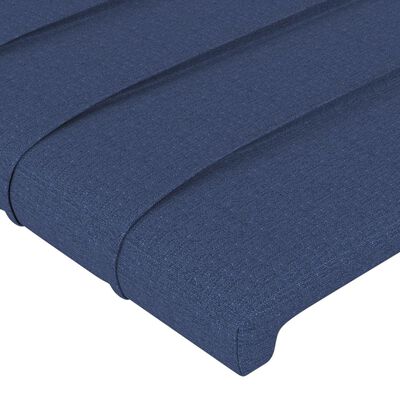 vidaXL Горна табла за легло с уши, синя, 183x16x118/128 см, плат