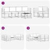 vidaXL Комплект дивани за открито 7 pcs Натурален и Крема