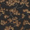 DUTCH WALLCOVERINGS Тапет борово дърво, черно и златисто