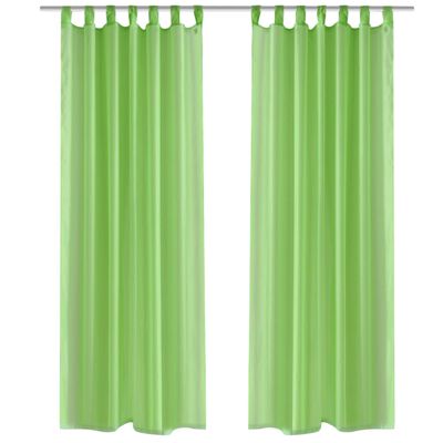 Зелени прозрачни завеси 140 х 175 см – 2 броя