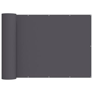 vidaXL Прозорец за балкон 200 x 400 cm Тъкан с PU покритие Антрацит