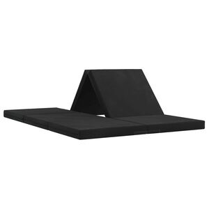vidaXL Сгъваем диван легло 140 x 67 x 15 см Черно